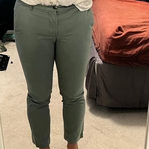 J. Crew G9865 Women's Laney Slim Ankle Chino Green Pants  Size 4